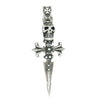 TRAVIS WALKER トラヴィスワーカー Skull-Cross Dagger w/Cross Bale Pendant スカルダガークロス ペンダントトップ シルバー系【中古】