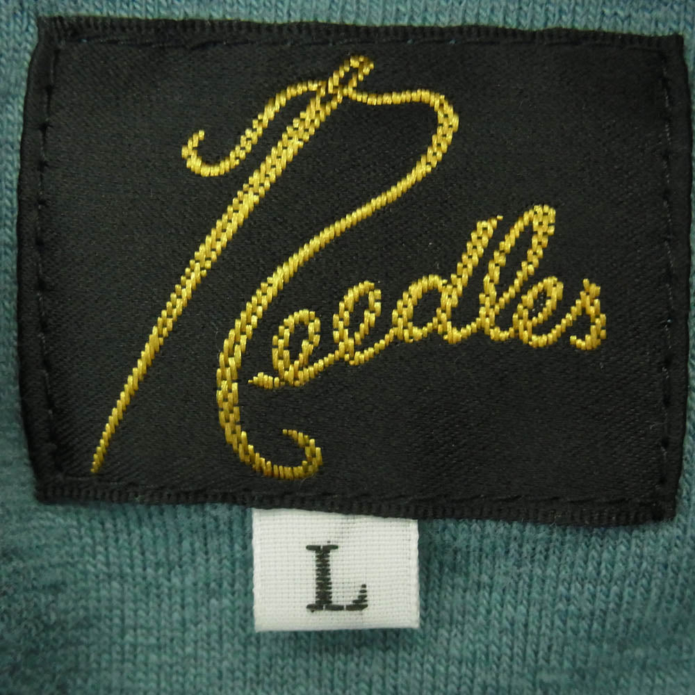 Needles ニードルス MR292 Track Hoody C/Pe Velour ベロア プルオーバー トラック フーディ パーカー ネイビー系 L【中古】
