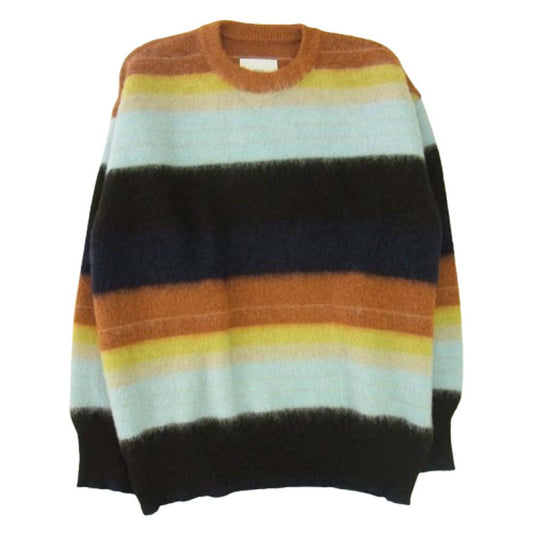 ssstein シュタイン ST.533-2 COLOR COMBINATION MOHAIR LS #MULTI STRIPES カラーコンビネーション モヘア マルチストライプ ニット セーター マルチカラー系 S【美品】【中古】