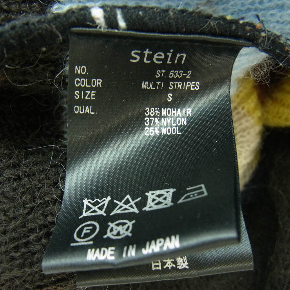 ssstein シュタイン ST.533-2 COLOR COMBINATION MOHAIR LS #MULTI STRIPES カラーコンビネーション モヘア マルチストライプ ニット セーター マルチカラー系 S【美品】【中古】