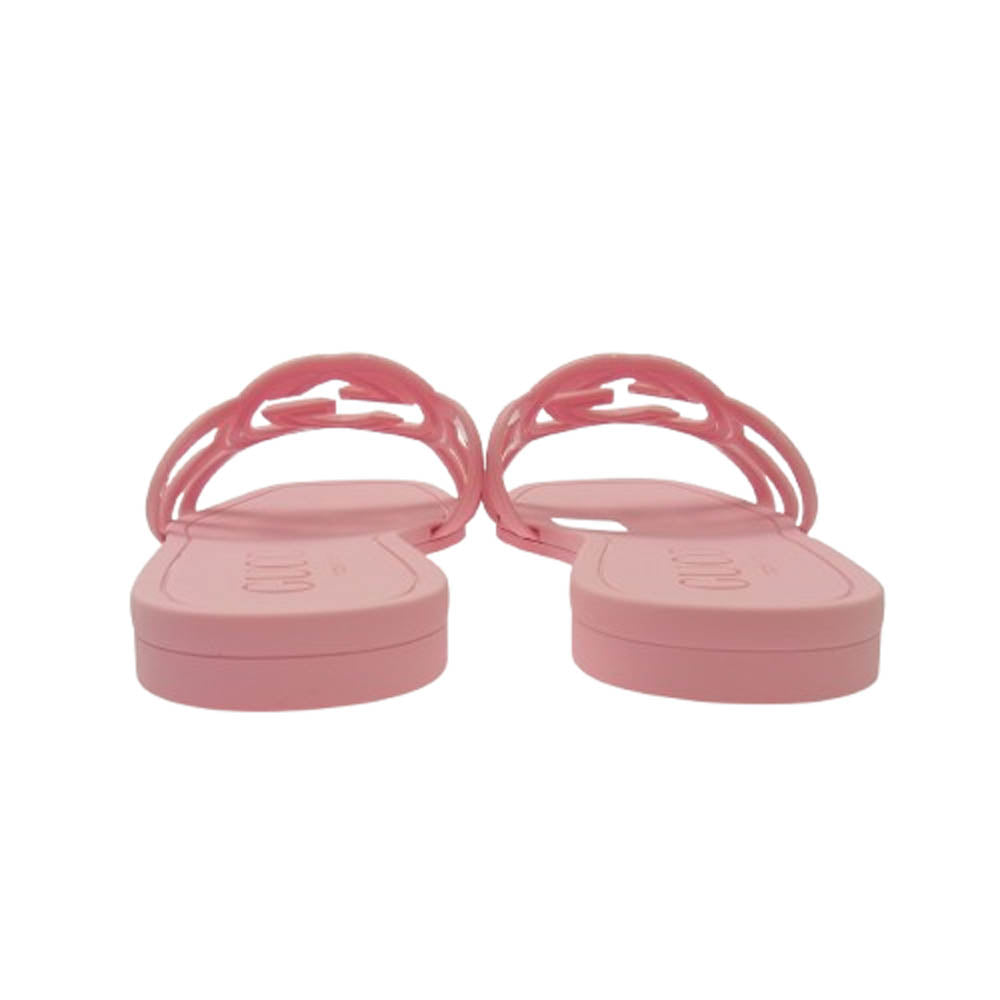 GUCCI グッチ インターロッキングG ウィメンズ スライド サンダル ピンク系 36【極上美品】【中古】