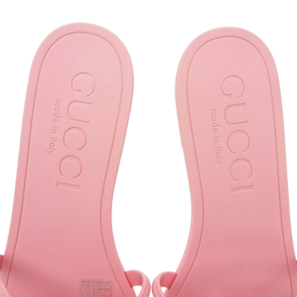 GUCCI グッチ インターロッキングG ウィメンズ スライド サンダル ピンク系 36【極上美品】【中古】