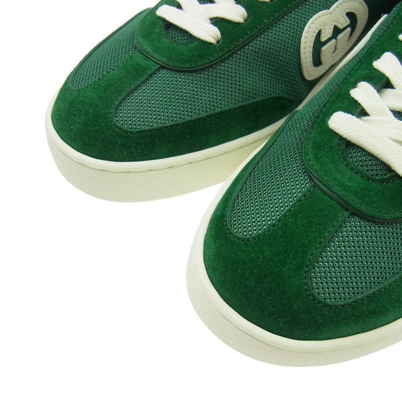 GUCCI グッチ G75 インターロッキングG レザーパッチ スエード