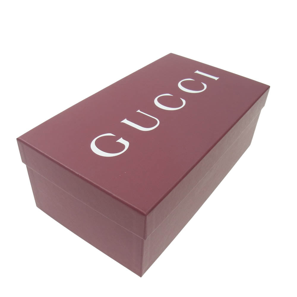 GUCCI グッチ G75 インターロッキングG レザーパッチ スエード メッシュ ローカット スニーカー グリーン系 8【極上美品】【中古】