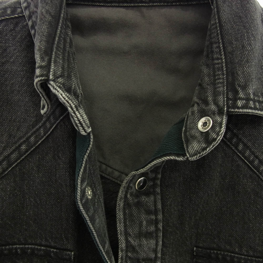 Sacai サカイ 21AW 21-02510M MA-1ドッキング デニム ウエスタンシャツ ジャケット ブラック系 2【中古】