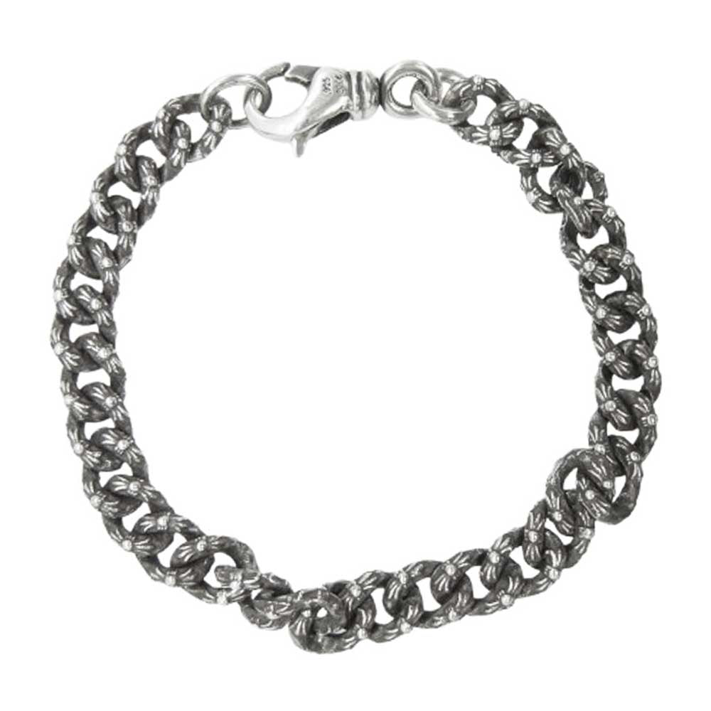 CHROME HEARTS クロムハーツ（原本無） XTRA FNCY MINI エクストラファンシー ミニ ブレスレット 7inch 7インチ シルバー系【中古】