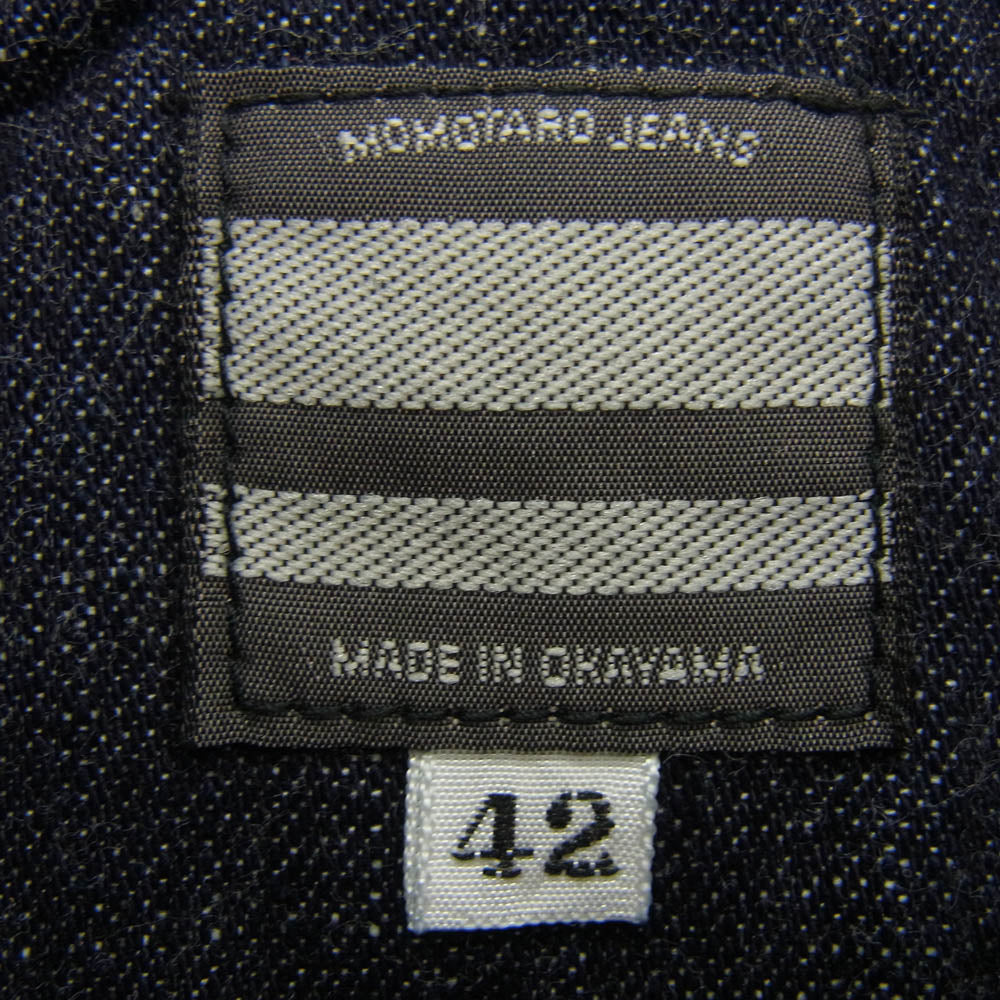 MOMOTARO JEANS 桃太郎ジーンズ L802102 デニム ワークシャツ インディゴブルー系 42【美品】【中古】