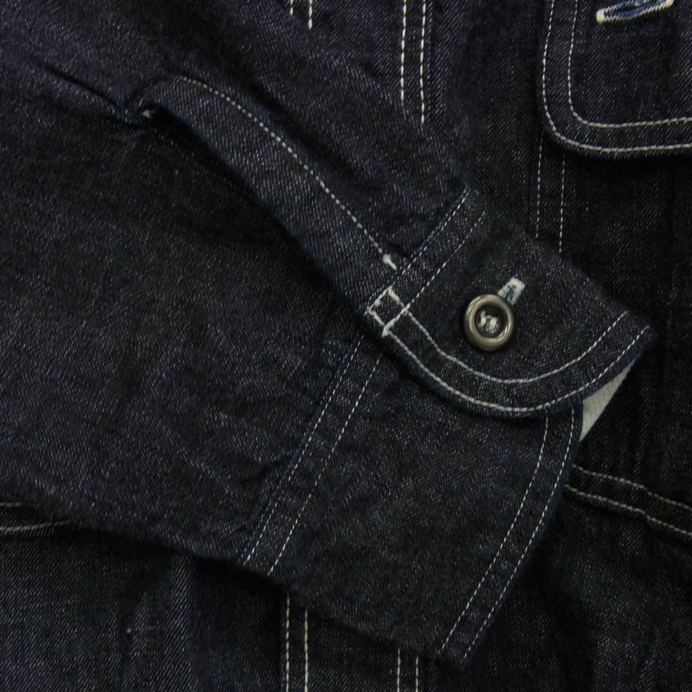 MOMOTARO JEANS 桃太郎ジーンズ L802102 デニム ワークシャツ インディゴブルー系 42【美品】【中古】