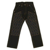 KOJIMA GENES 児島ジーンズ ダブルニー シェルステッチ ブラック ジーンズ デニム パンツ ブラック系 32【極上美品】【中古】