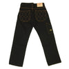 KOJIMA GENES 児島ジーンズ ダブルニー シェルステッチ ブラック ジーンズ デニム パンツ ブラック系 32【極上美品】【中古】