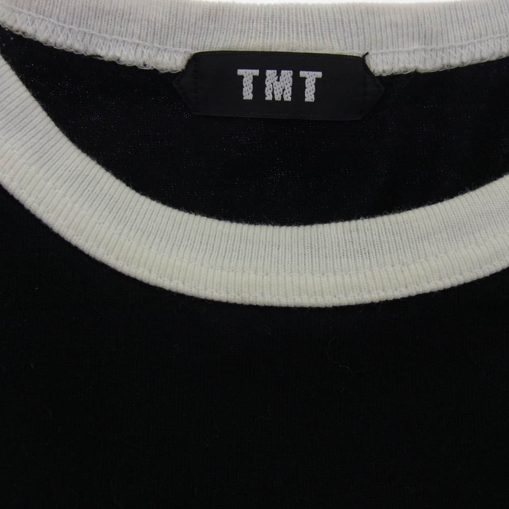TMT ティーエムティー フロントプリント ラグランスリーブ カットソー 七分丈 ブラック系 M【中古】
