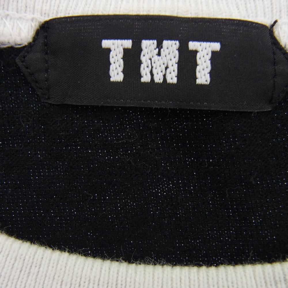 TMT ティーエムティー フロントプリント ラグランスリーブ カットソー 七分丈 ブラック系 M【中古】