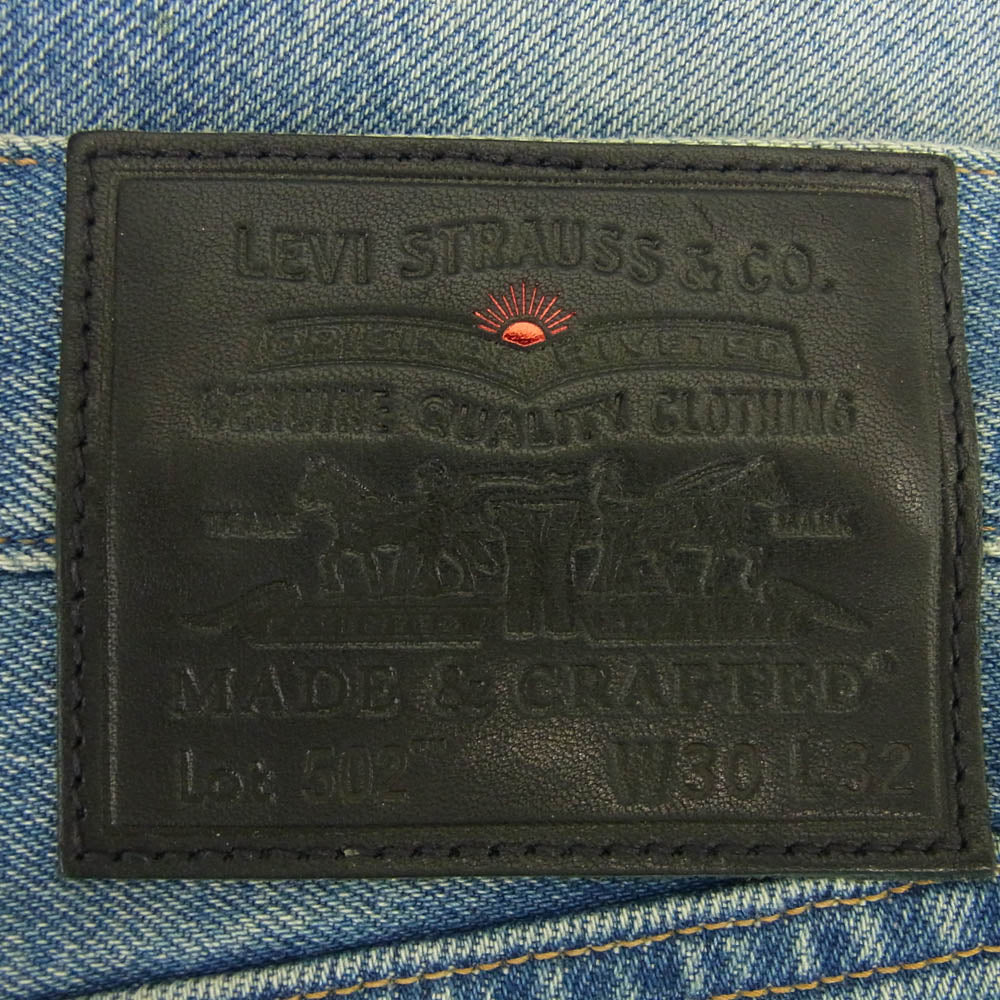 Levi's リーバイス 56518-0076 日本製 Made & Crafted TAPER 502 ジッパーフライ ストレート デニム パンツ w30 インディゴブルー系 30【中古】