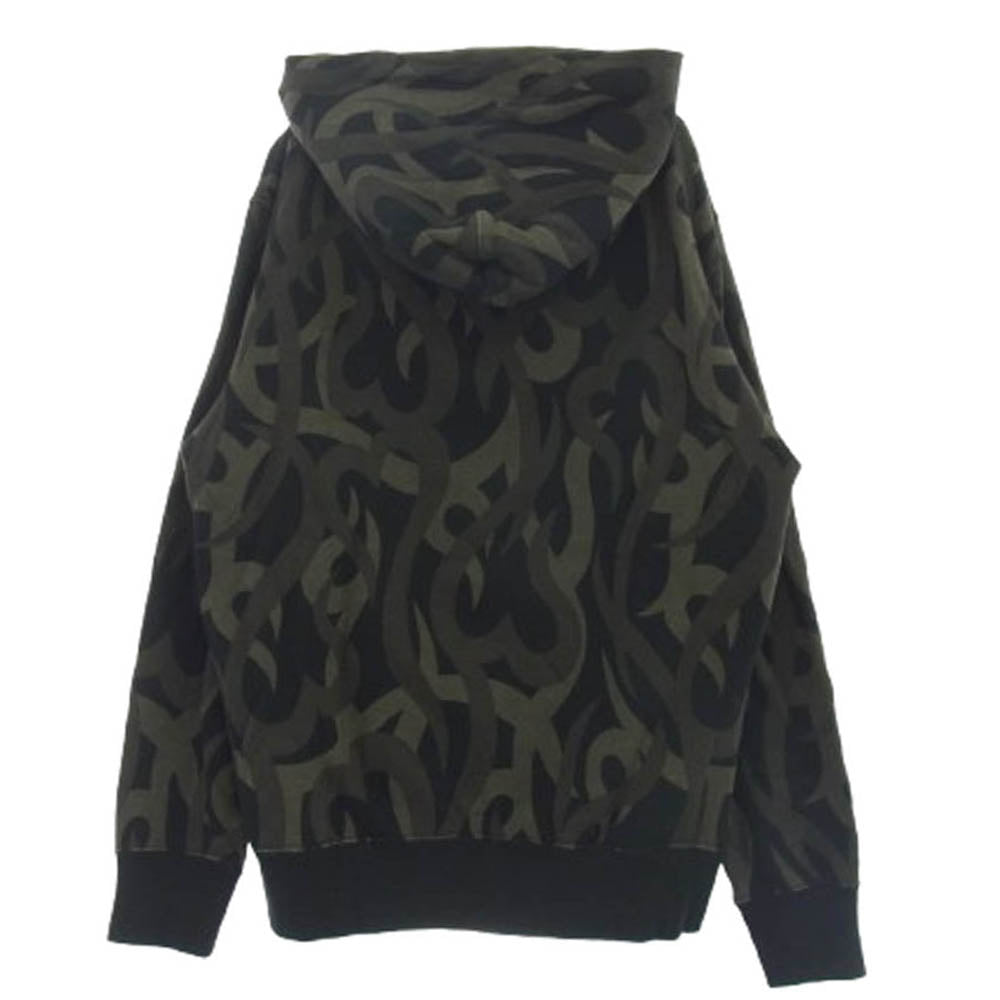 GOD SELECTION XXX ゴッドセレクション × NUMBER (N)INE ナンバーナイン トライバル柄 プルオーバーパーカー ブラック系 3【中古】