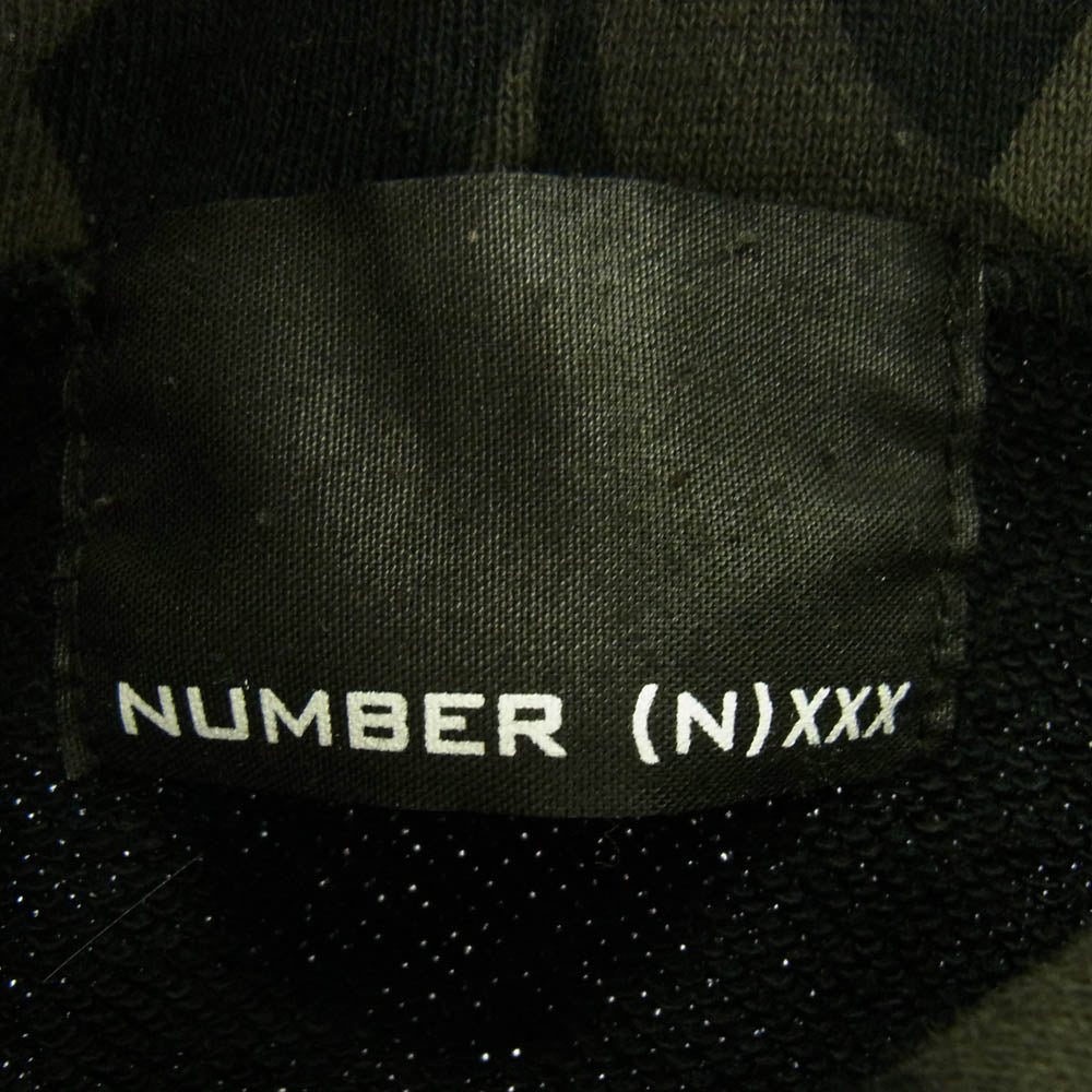 GOD SELECTION XXX ゴッドセレクション × NUMBER (N)INE ナンバーナイン トライバル柄 プルオーバーパーカー ブラック系 3【中古】