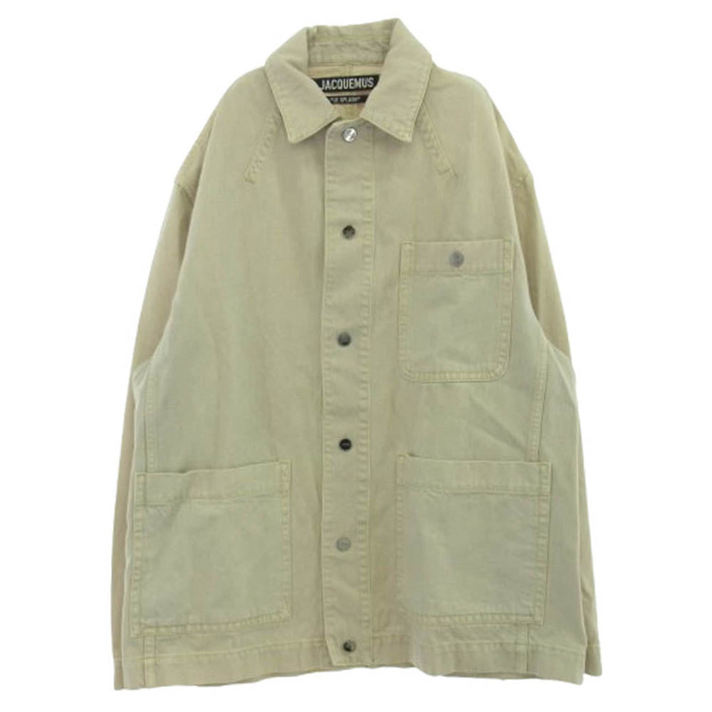 LE SPLASH オーガニックコットン デニム カバーオール ジャケット ベージュ系 48【中古】