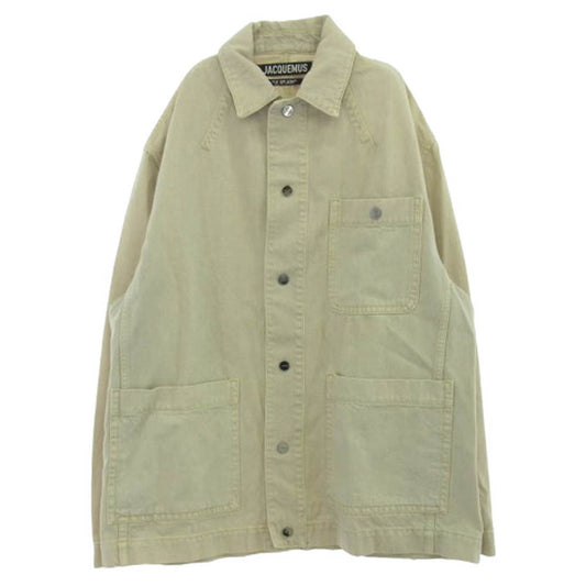 LE SPLASH オーガニックコットン デニム カバーオール ジャケット ベージュ系 48【中古】