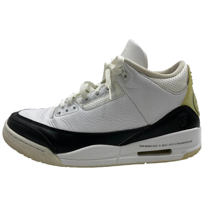 NIKE ナイキ DA3595-100 × FRAGMENT DESIGN AIR JORDAN3 RETRO SP フラグメントデザイン エアジョーダン3 ミッドカット スニーカー ホワイト系 28.5cm【中古】