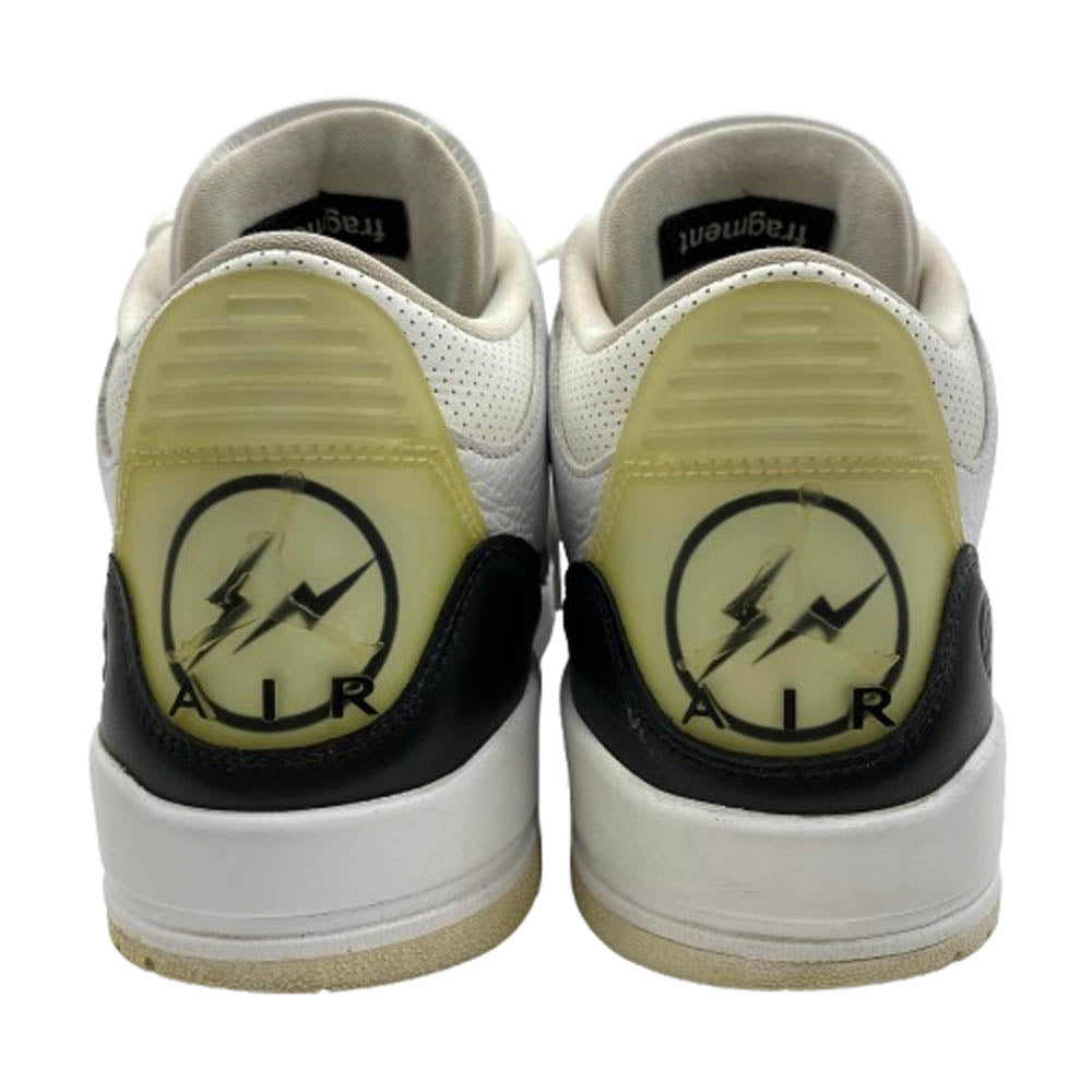 NIKE ナイキ DA3595-100 × FRAGMENT DESIGN AIR JORDAN3 RETRO SP フラグメントデザイン エアジョーダン3 ミッドカット スニーカー ホワイト系 28.5cm【中古】