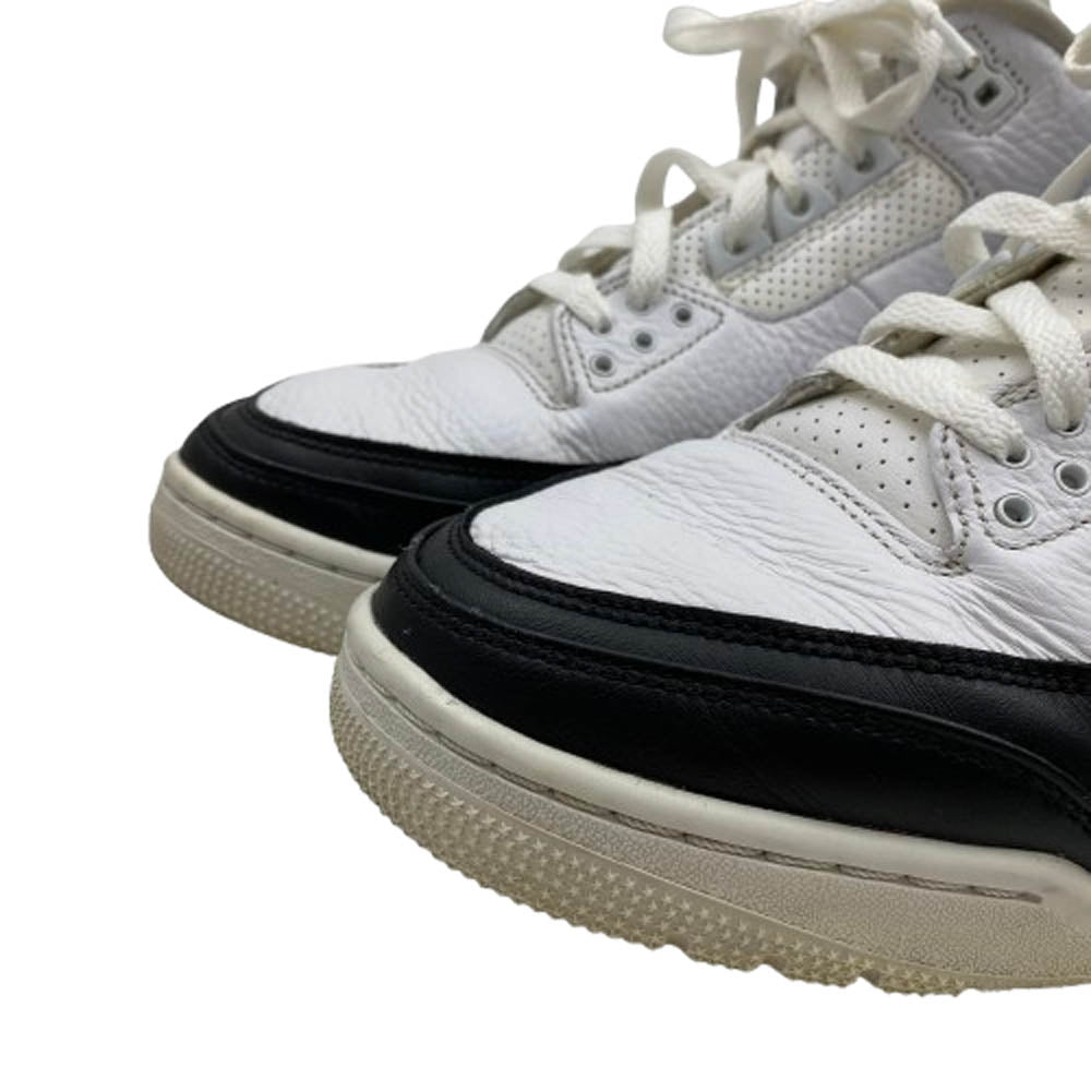 NIKE ナイキ DA3595-100 × FRAGMENT DESIGN AIR JORDAN3 RETRO SP フラグメントデザイン エアジョーダン3 ミッドカット スニーカー ホワイト系 28.5cm【中古】