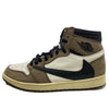 NIKE ナイキ CD4487-100 × TRAVIS SCOTT AIR JORDAN 1 HIGH OG TS SP フェイクバスターズ鑑定済 トラヴィススコット エアジョーダン1 ハイカットスニーカー ダークモカ系 28.5cm【中古】