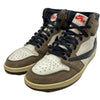 NIKE ナイキ CD4487-100 × TRAVIS SCOTT AIR JORDAN 1 HIGH OG TS SP フェイクバスターズ鑑定済 トラヴィススコット エアジョーダン1 ハイカットスニーカー ダークモカ系 28.5cm【中古】