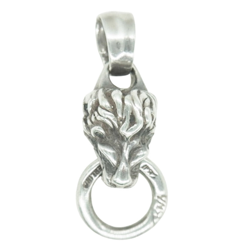 BILL WALL LEATHER ビルウォールレザー LION W/RING スモール ライオンヘッド w/リング ペンダント シルバー系【中古】