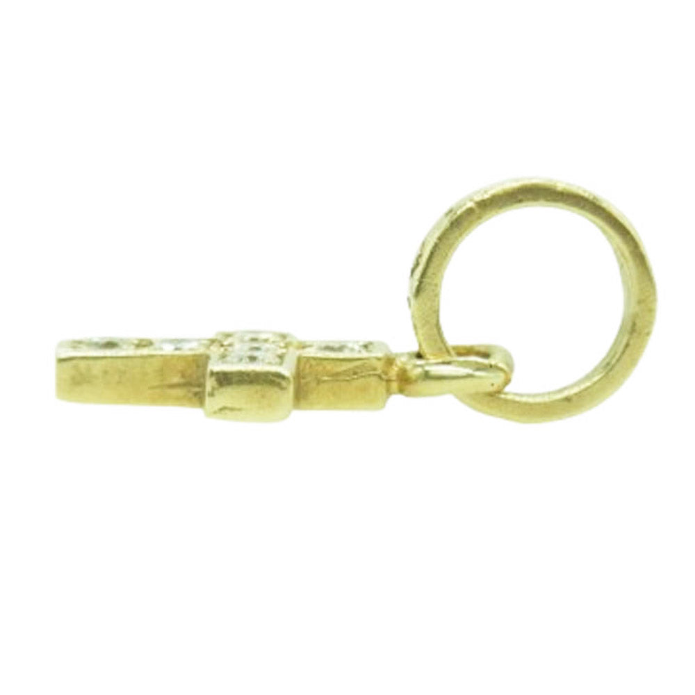 ROYAL ORDER ロイヤルオーダー GP122-1 ギャランティーカード付属 K18YG CROSS W/DIAMONDS イエローゴールド クロス パヴェダイヤモンド ペンダントトップ ゴールド系【中古】