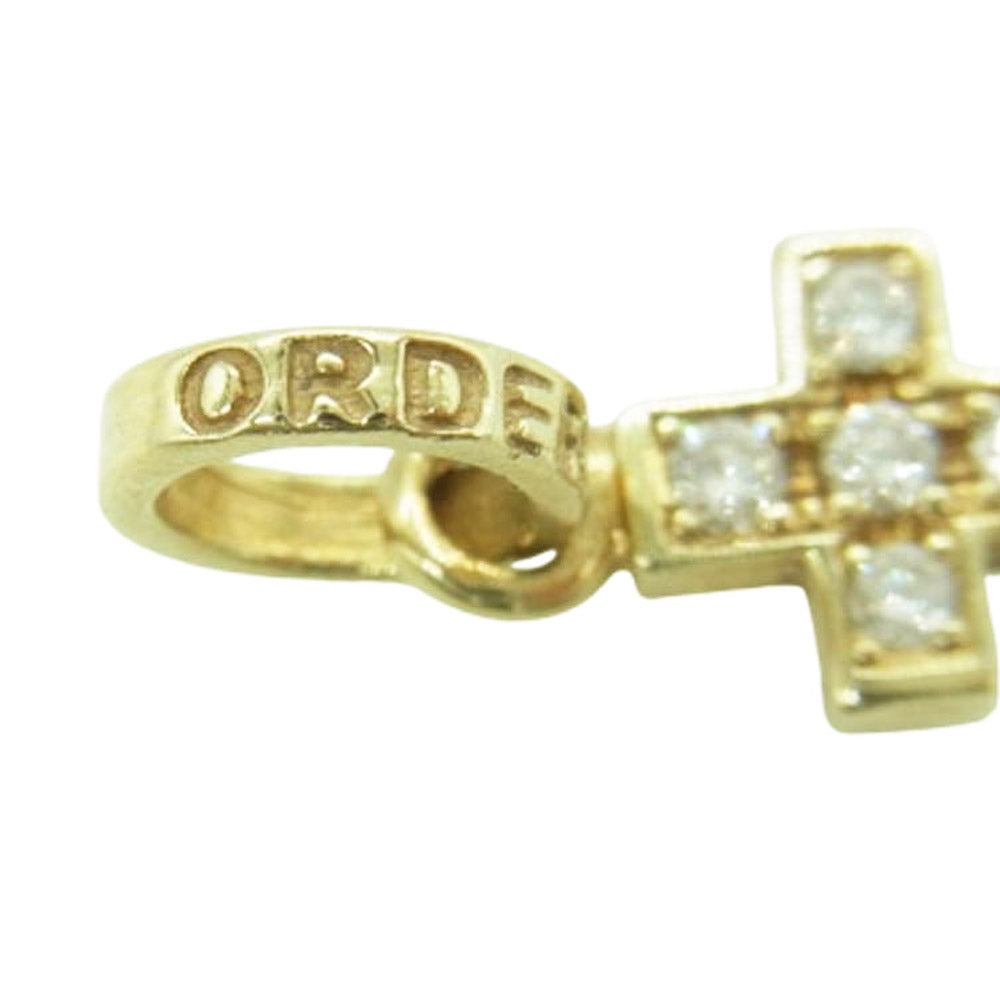 ROYAL ORDER ロイヤルオーダー GP122-1 ギャランティーカード付属 K18YG CROSS W/DIAMONDS イエローゴールド クロス パヴェダイヤモンド ペンダントトップ ゴールド系【中古】