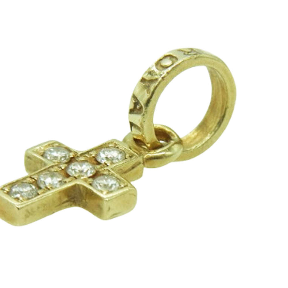 ROYAL ORDER ロイヤルオーダー GP122-1 ギャランティーカード付属 K18YG CROSS W/DIAMONDS イエローゴールド クロス パヴェダイヤモンド ペンダントトップ ゴールド系【中古】