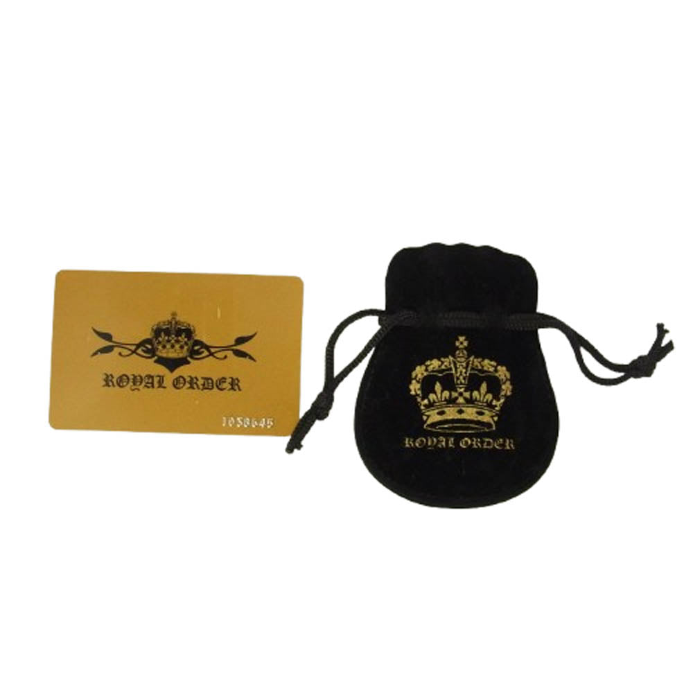 ROYAL ORDER ロイヤルオーダー GP121-D ギャランティーカード付属 K18YG STARLET W/DIAMONDS イエローゴールド スターレットクロス チャーム パヴェダイヤモンド ペンダントトップ ゴールド系【美品】【中古】