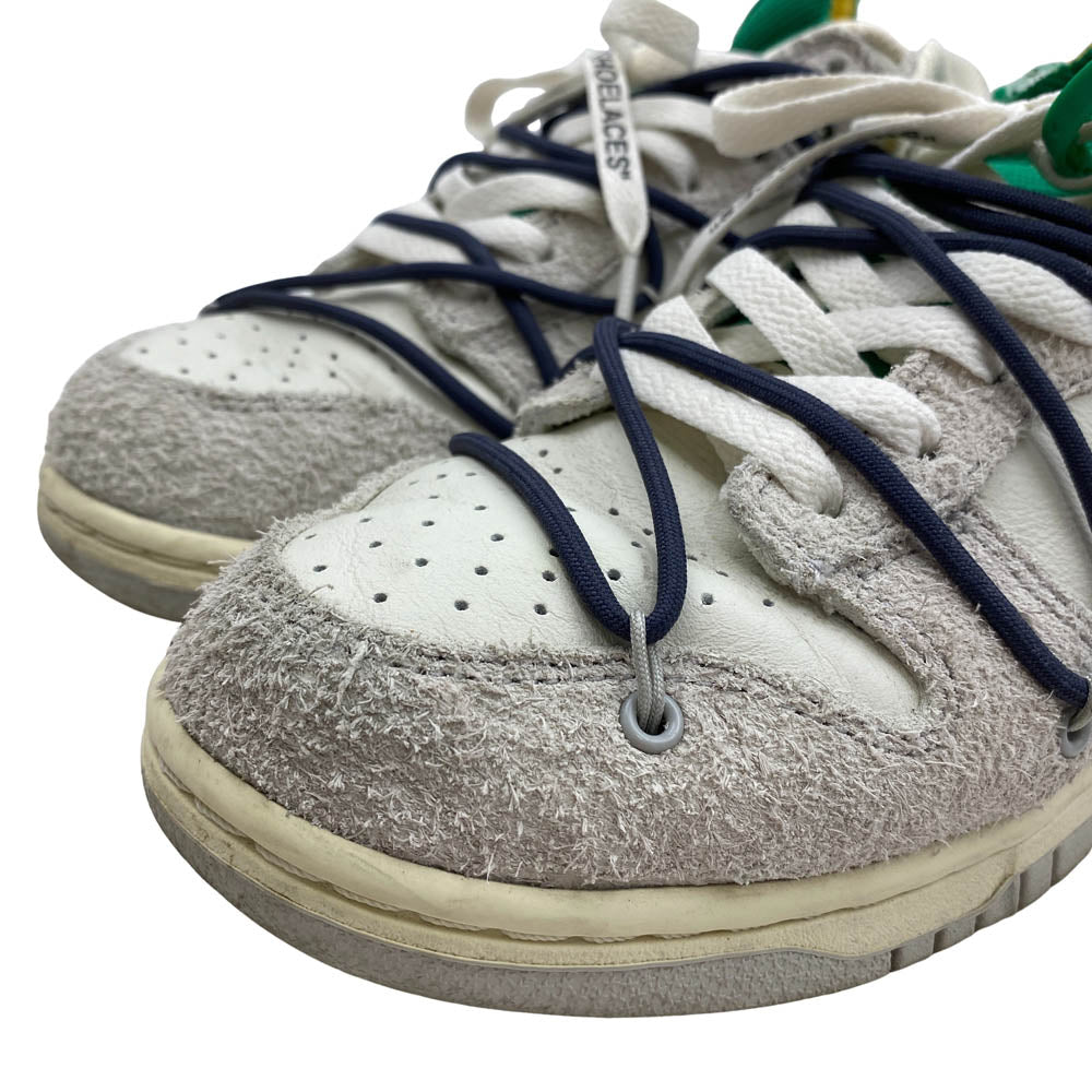 NIKE ナイキ DJ0950-115 × OFF-WHITE オフホワイイト【フェイクバスターズ鑑定済】DUNK LOW 1 OF 50 20 ダンクロー ローカットスニーカー ホワイト系 グレー系 26.5cm【中古】