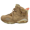 NIKE ナイキ DH0690-200 × Travis Scott トラヴィススコット【フェイクバスターズ鑑定済】Air Jordan 6 British Khaki エアジョーダン6 ハイカットスニーカー ブラウン系 26.5cm【中古】