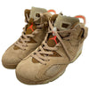 NIKE ナイキ DH0690-200 × Travis Scott トラヴィススコット【フェイクバスターズ鑑定済】Air Jordan 6 British Khaki エアジョーダン6 ハイカットスニーカー ブラウン系 26.5cm【中古】