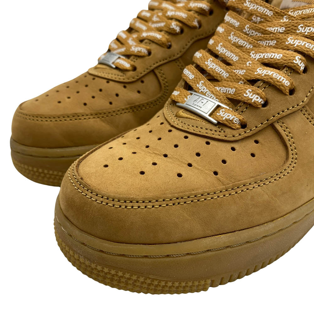 Supreme シュプリーム DN1555-200 × Nike ナイキ 【フェイクバスターズ鑑定済】Air Force 1 Low Flax Wheat エアフォース 1 ローカットスニーカー ブラウン系 26cm【中古】