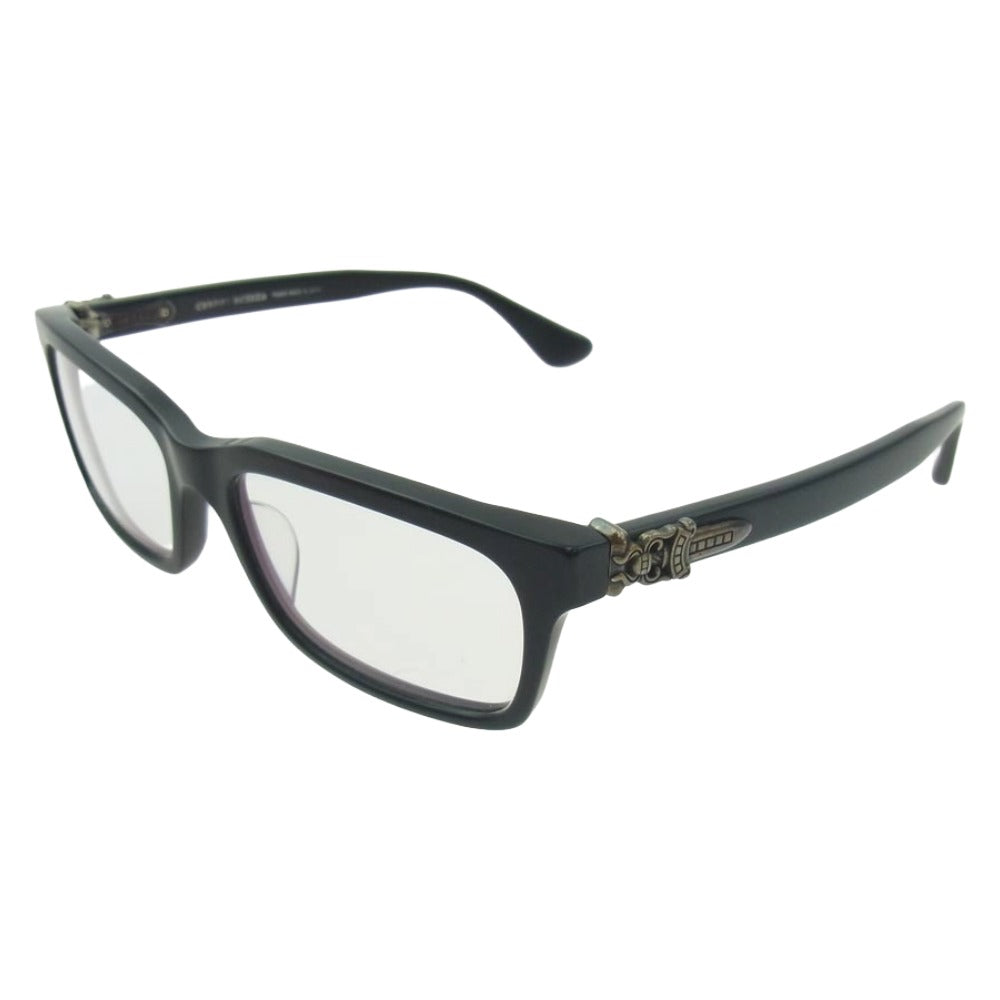 CHROME HEARTS クロムハーツ（原本無） RUMPLEFORESKIN-A ダガーテンプル 眼鏡 アイウェア ブラック系【中古】