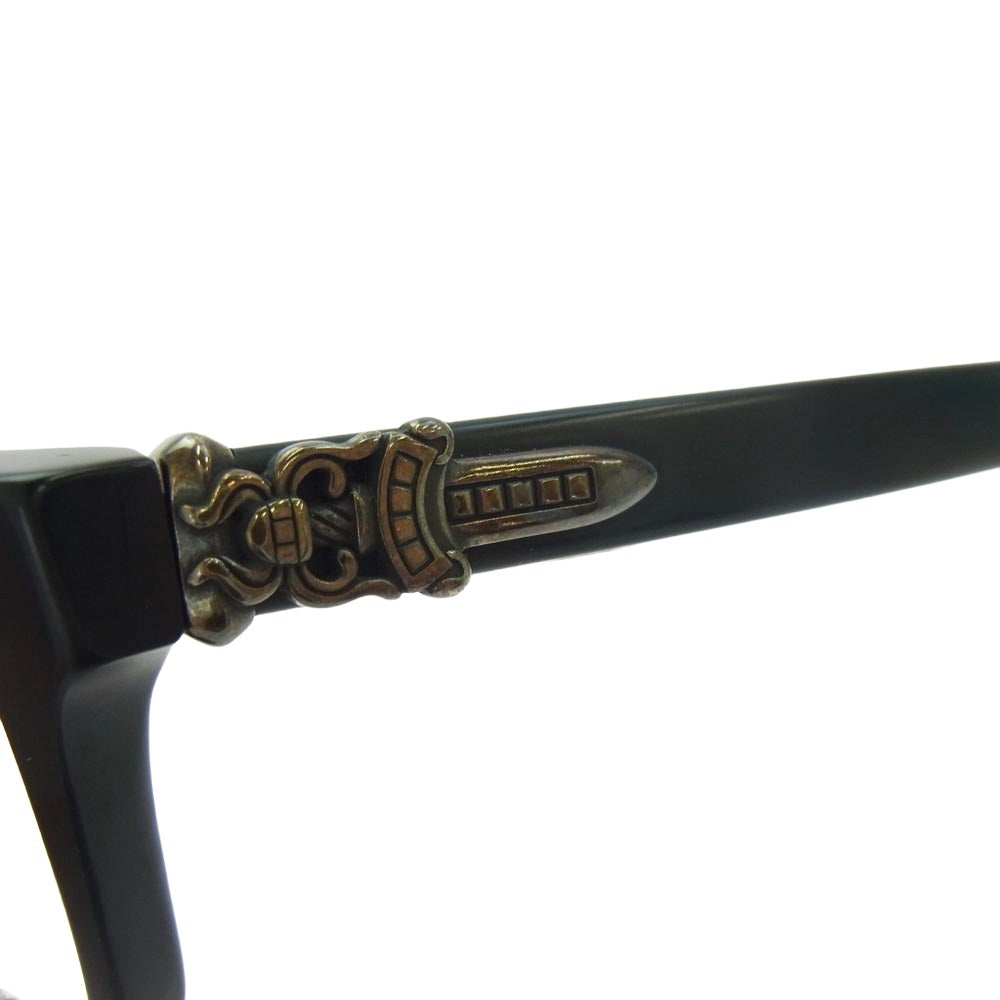 CHROME HEARTS クロムハーツ（原本無） RUMPLEFORESKIN-A ダガーテンプル 眼鏡 アイウェア ブラック系【中古】