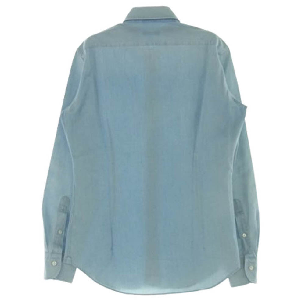 アルコディオ C-GIN00091 GINO シャンブレー ワイドカラー シャツ ライトブルー系 37【中古】
