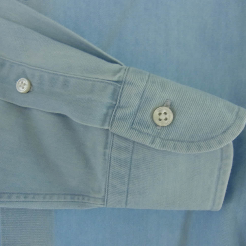 アルコディオ C-GIN00091 GINO シャンブレー ワイドカラー シャツ ライトブルー系 37【中古】