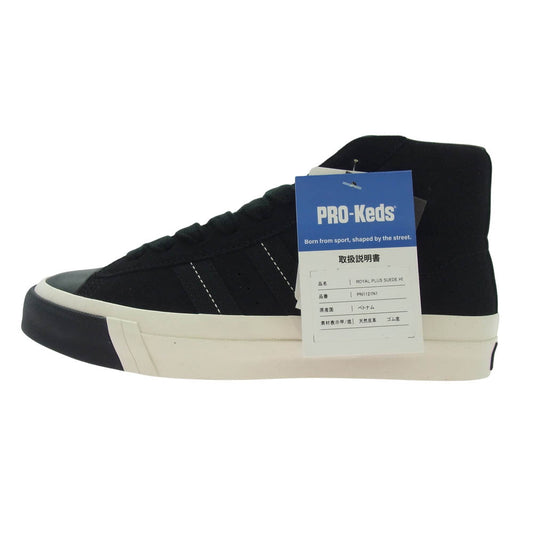 NEIGHBORHOOD ネイバーフッド 25AW 25260PKN-FWM02 NH X PRO-KEDS . ROYAL PLUS SUEDE HI プロケッズ ロイヤルプラス スエード ハイ スニーカー ブラック系 25.5cm【新古品】【未使用】【中古】