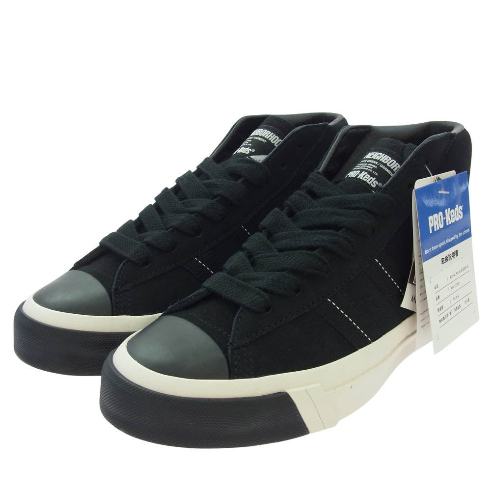 NEIGHBORHOOD ネイバーフッド 25AW 25260PKN-FWM02 NH X PRO-KEDS . ROYAL PLUS SUEDE HI プロケッズ ロイヤルプラス スエード ハイ スニーカー ブラック系 25.5cm【新古品】【未使用】【中古】