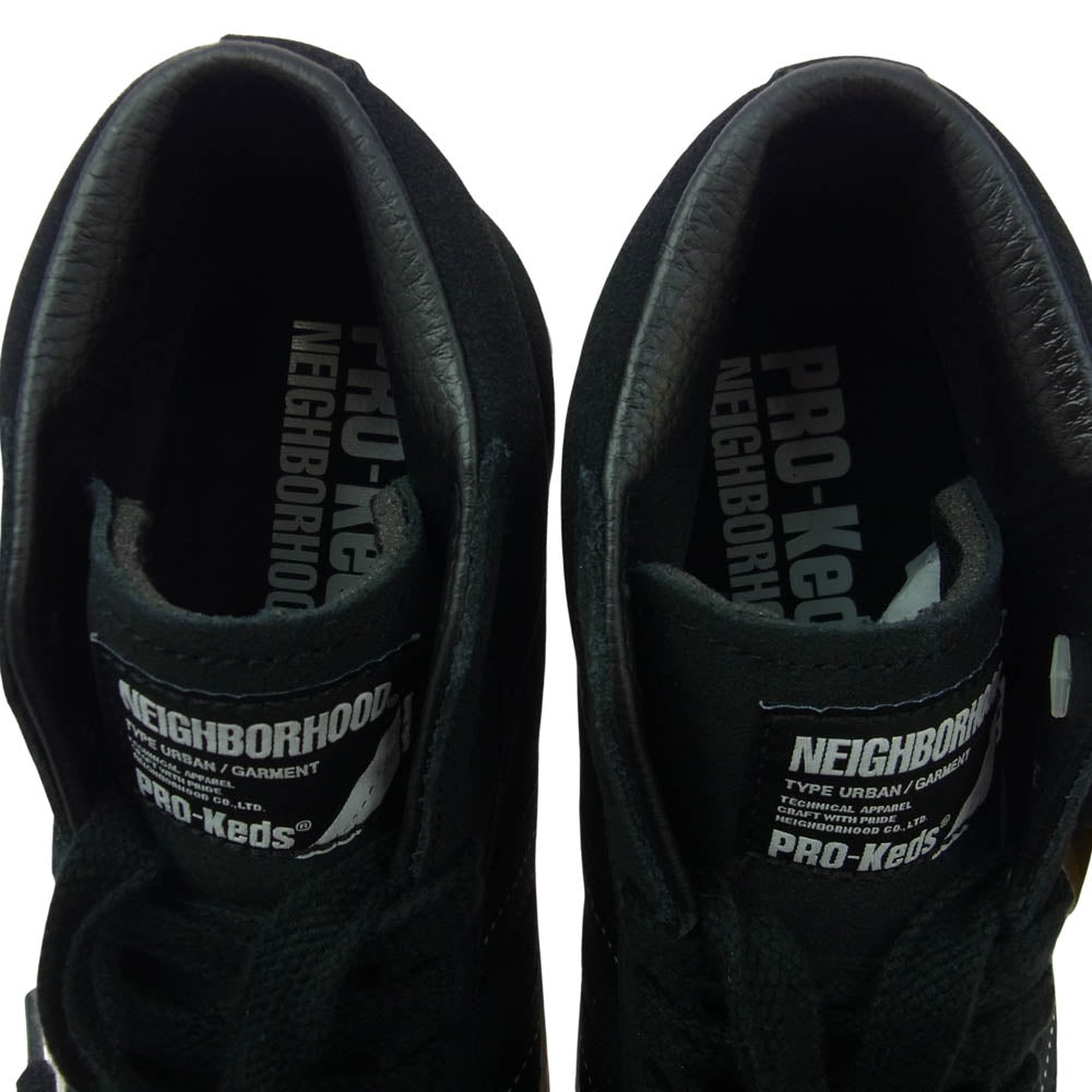 NEIGHBORHOOD ネイバーフッド 25AW 25260PKN-FWM02 NH X PRO-KEDS . ROYAL PLUS SUEDE HI プロケッズ ロイヤルプラス スエード ハイ スニーカー ブラック系 25.5cm【新古品】【未使用】【中古】