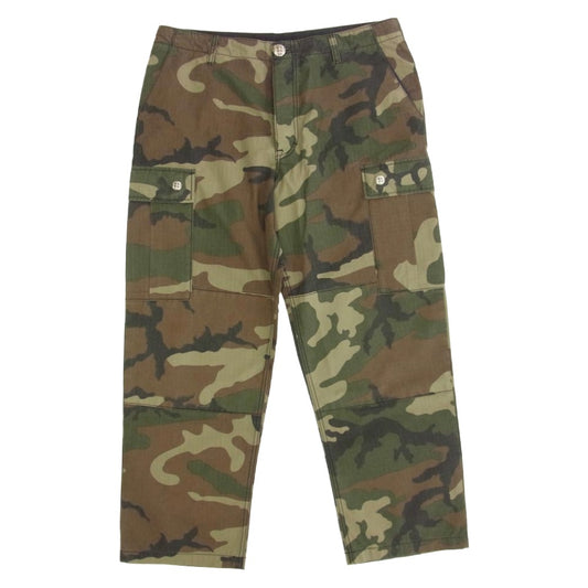 CHROME HEARTS クロムハーツ（原本無） DEVIL DOG RIPSTOP PANTS CAMO クロスパッチ付き カモフラ柄 カーゴパンツ カーキ系 36【極上美品】【中古】