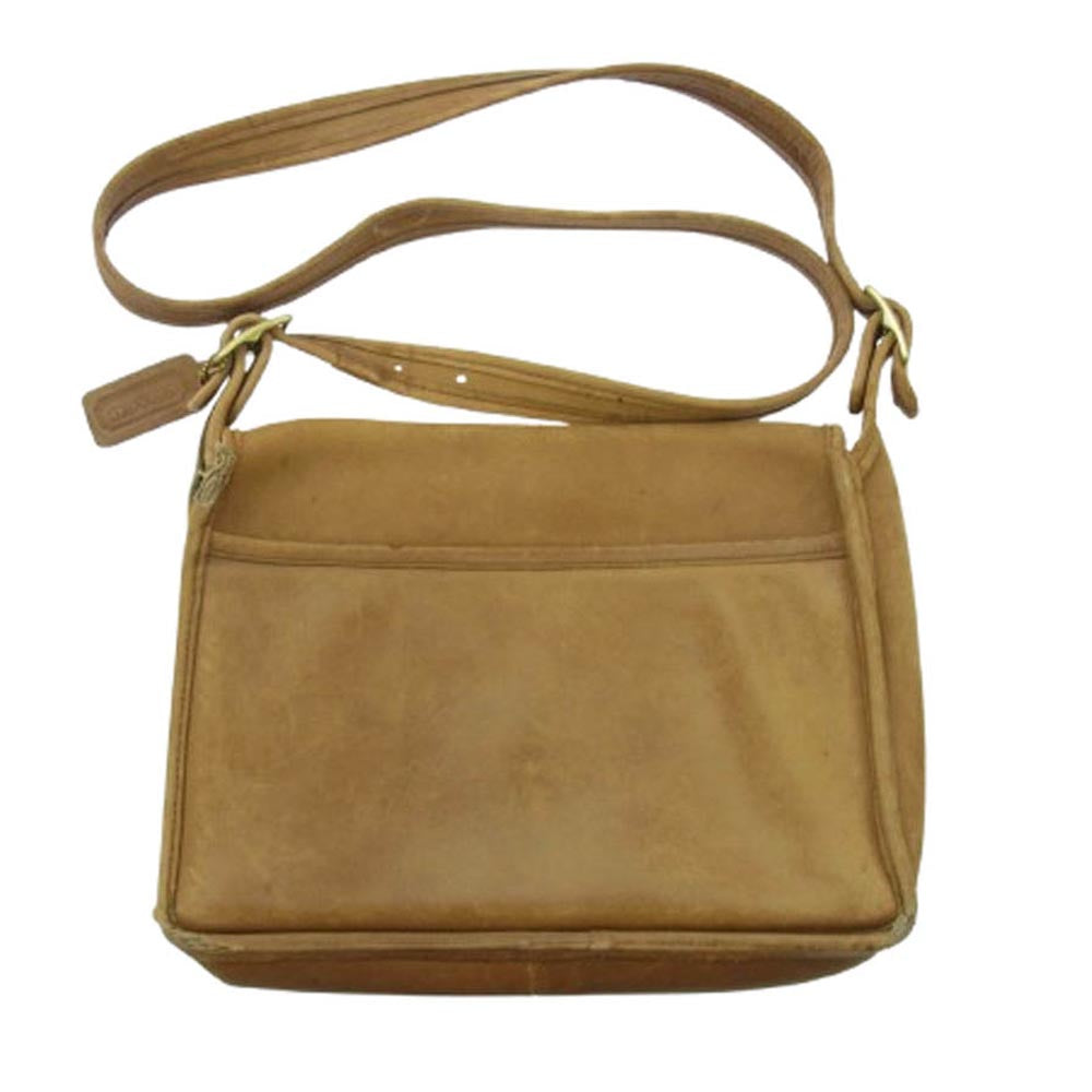 COACH コーチ 80s USA製 OLD COACH オールドコーチ クラブタンレザー ショルダーバッグ ブラウン系【中古】