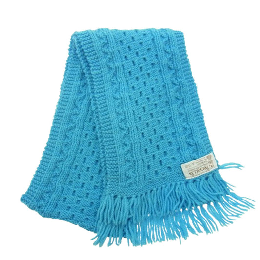 INVERALLAN インバーアラン 12A HANDKNIT SOLID MUFFLER ハンドニット マフラー ライトブルー系【中古】