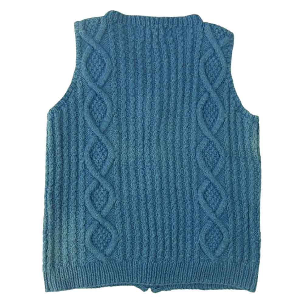 INVERALLAN インバーアラン 9H インディゴ ニット ベスト コットンニット ブルー系【中古】
