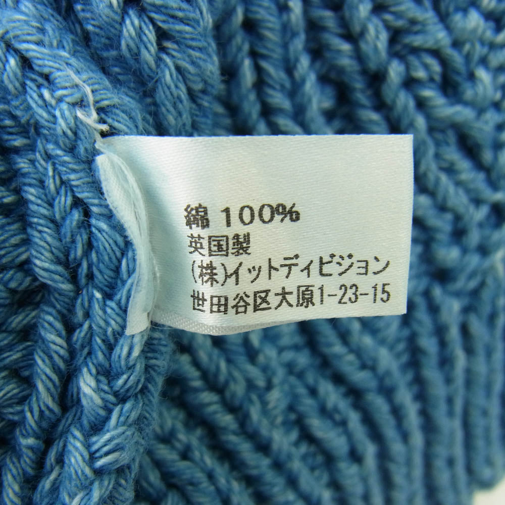 INVERALLAN インバーアラン 9H インディゴ ニット ベスト コットンニット ブルー系【中古】