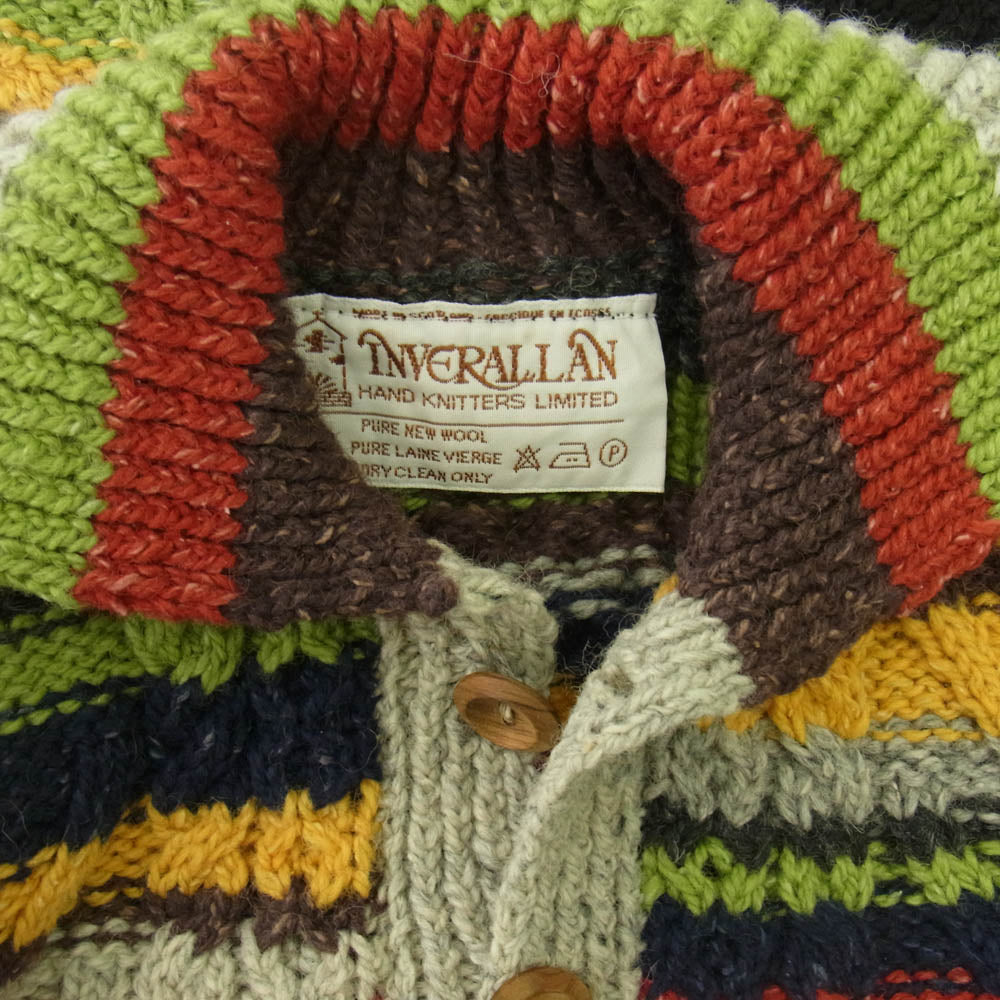 INVERALLAN インバーアラン 茶タグ kids 子供用 3A LUMBER CARDIGAN MULTI ランバー カーディガン マルチカラー マルチカラー系【中古】