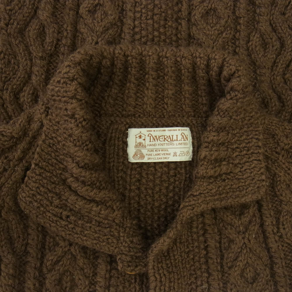 INVERALLAN インバーアラン 茶タグ 3A LUMBER CARDIGAN ランバー カーディガン ブラウン系 ブラウン系【中古】