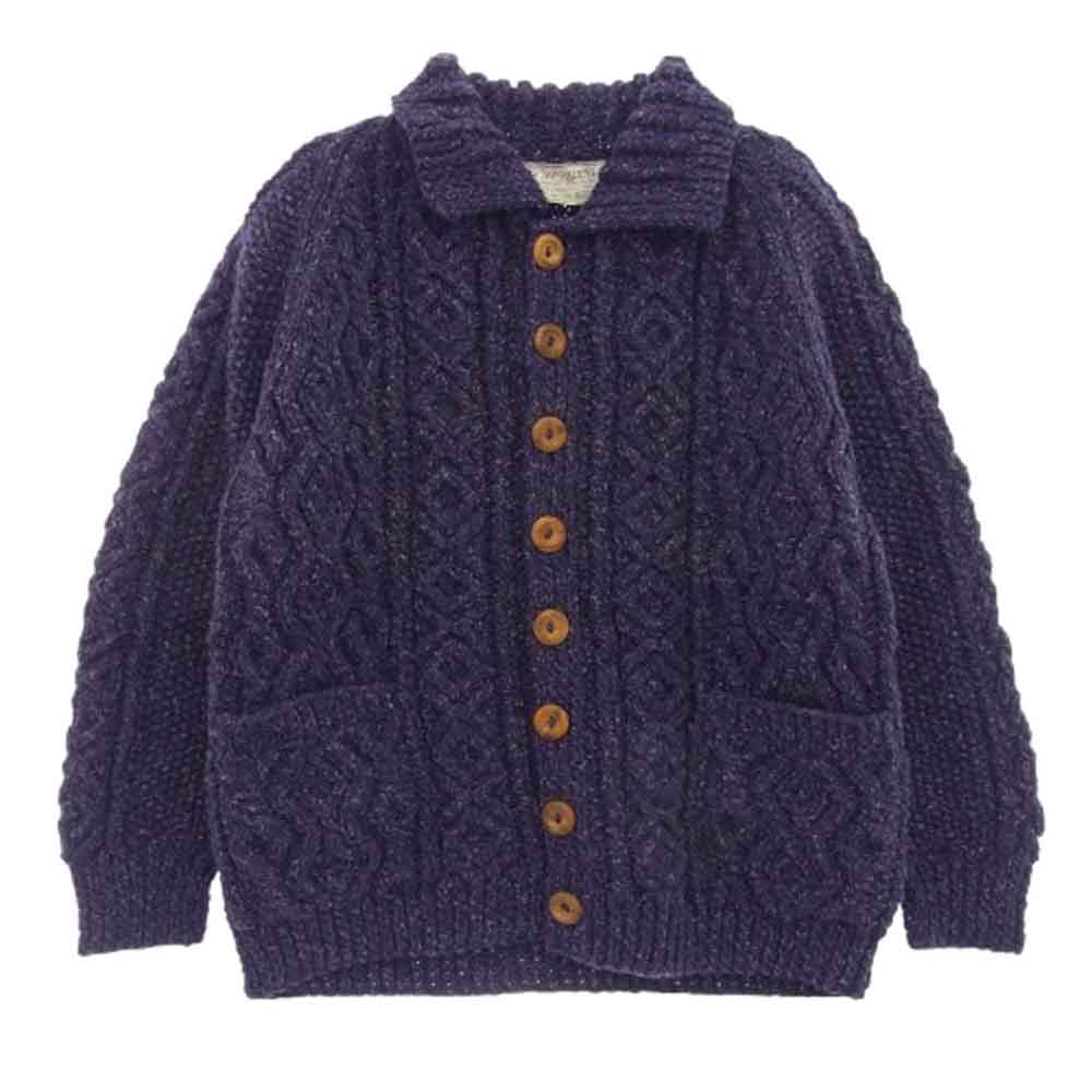 INVERALLAN インバーアラン 茶タグ 3A LUMBER CARDIGAN ランバー カーディガン パープル系 パープル系【中古】